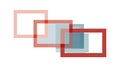 Overlapping Translucent Squares Abstract Design, vector design Generative AI Royalty Free Stock Photo