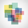Translucent squares and rectangles in varying sizes and colors, including Royalty Free Stock Photo