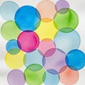 Circle is semi-transparent, allowing for a blend of colors where they inters Royalty Free Stock Photo