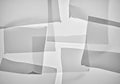Overlapping white rectangular sheets with torn edges create an Royalty Free Stock Photo