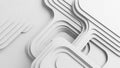 Overlapping white rounded rectangular shapes creating a layered abstract geometric pattern with soft shadows Royalty Free Stock Photo