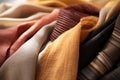 Overlapping Woven Fabrics in Warm Earthy Tones, Abstract Background Pattern