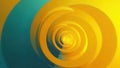 Overlapping yellow circles creating optical illusion, illusion, geometric Royalty Free Stock Photo