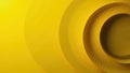 Overlapping yellow circles creating optical illusion, illustration, radial Royalty Free Stock Photo
