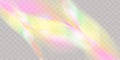 A set of colorful vector lens, crystal rainbow light and flare transparent effects.Overlay for backgrounds.Triangular Royalty Free Stock Photo