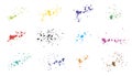 Overlay, elements of paint ink splatter, set. Vector illustration Royalty Free Stock Photo