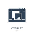 overlay icon in trendy design style. overlay icon isolated on white background. overlay vector icon simple and modern flat symbol