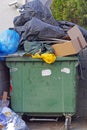 Overload dumpster garbage Royalty Free Stock Photo