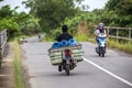 Overload motorcycle speeds on the road