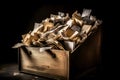 overloaded mailbox, a lot of letters. Neural network AI generated