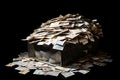 overloaded mailbox, a lot of letters. Neural network AI generated
