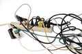 Overloaded power strip Royalty Free Stock Photo