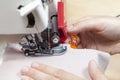 Overlock sewing machine Royalty Free Stock Photo