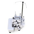 Overlock on a white background. Equipment for sewing production. Sewing clothes and textiles. 3d illustration