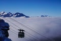 Funispace cablecar verbier Royalty Free Stock Photo