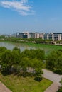 Overlook of campus lake