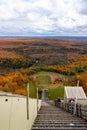 Overlook from the Copper Peak in a park in autumn in Michigan, the US