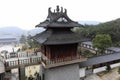 Overlook garan pavilion of xuedousi temple, adobe rgb Royalty Free Stock Photo