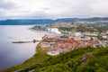 Overlook of the pulp and paper mill in Corner Brook, Newfoundland, Canada.