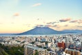 overlook of Sakurajima volcano and Kagoshima City