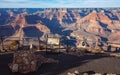 An overlook at South Rim, Grand Canyon Royalty Free Stock Photo
