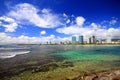 overlooking ala moana with crystal clear water