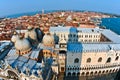 Aerial of Venice from the campanile San Marco Royalty Free Stock Photo