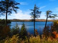 Overlooking central lake area in Autumn Adirondacks Royalty Free Stock Photo