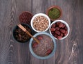 Overlooking a bowl of eight treasures porridge with other ingredients