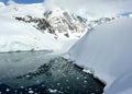 Overlooking a calm bay in antarctica Royalty Free Stock Photo