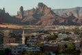 Overlooking the city of Al Ula, Saudi Arabia Royalty Free Stock Photo