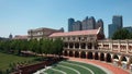 The city center view from the inside of Minyuan Square, Tianjin, China