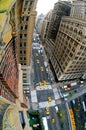 Overlooking city intersection