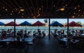 Overlooking the Colorado River, restaurant in Laughlin, Nevada Royalty Free Stock Photo