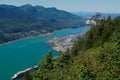 Overlooking the Gastineau Channel and Juneau, Alaska from Mt Roberts Royalty Free Stock Photo