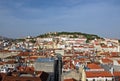 Overlooking the Historic City Centre of Lisbon and Saint George Castle Castelo de SÃÂ£o Jorge Royalty Free Stock Photo