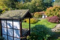 Overlooking Japanese garden with Pergola