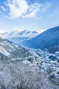 Overlooking the kangding city On a hill Royalty Free Stock Photo