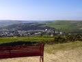 This view is down the Rossendale Valley from the Lancashire Moors. Royalty Free Stock Photo