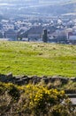 This view is down the Rossendale Valley from the Lancashire Moors. Royalty Free Stock Photo