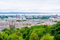 Overlooking Leith and the sea from Carlton Hill