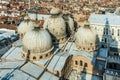 Overlooking the marcus church in venice from campanile de San Ma Royalty Free Stock Photo