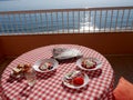 Breakfast on apartment balcony in Fuengirola on the Costa Del Sol