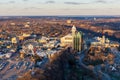 Overlooking the Niagara Falls City downtown in the dusk. Niagara Falls, Ontario, Canada Royalty Free Stock Photo