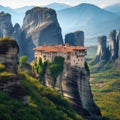 View over one of the monasteries in Meteora