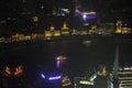 Overlooking the Shanghai Huangpu River Bund and Lujiazui Royalty Free Stock Photo