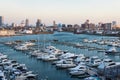 Overlooking State Marina Harbor in Atlantic City, New jersey at