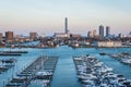 Overlooking State Marina Harbor in Atlantic City, New jersey at