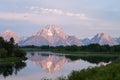 Overlooking Teton Mountains from Oxbow Bend Turnout Royalty Free Stock Photo