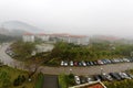 Overlooking the tianzhu resorts hotel in rain